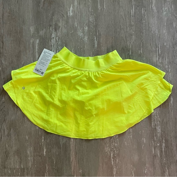 NWT Lululemon Court Rival High-Rise HR Skirt Long in Highlight Yellow - Picture 6 of 6